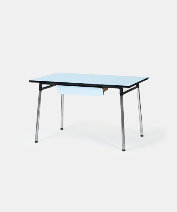 100313. Formica Table Sky Blue